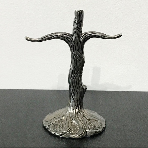 Godinger Silver Plate Tree Jewelry Stand Branch Bracelet Earring Ring Display - Picture 3 of 11